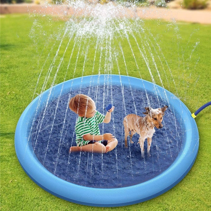 Non-Slip Splash Pad For Kids And Pet Dog Pool Summer Outdoor Water Toys Fun Backyard Fountain Play Mat - Haeska