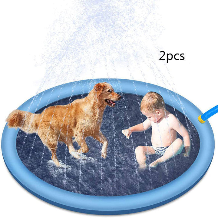 Non-Slip Splash Pad For Kids And Pet Dog Pool Summer Outdoor Water Toys Fun Backyard Fountain Play Mat - Haeska