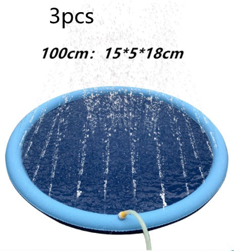 Non-Slip Splash Pad For Kids And Pet Dog Pool Summer Outdoor Water Toys Fun Backyard Fountain Play Mat - Haeska