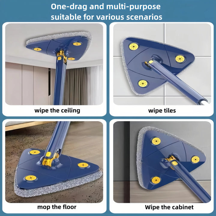 360° Triangle Cleaning Mop with Remplacement Pads Mops - Haeska