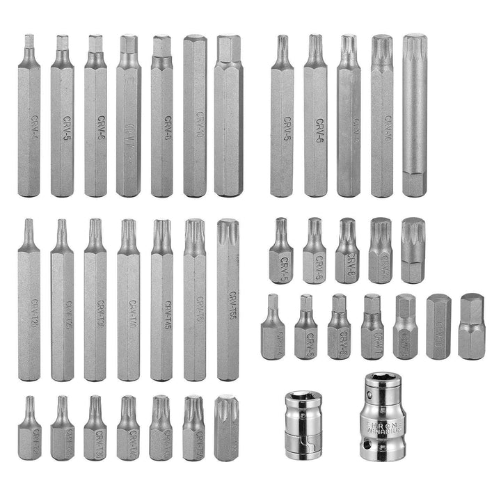 40-Pieces: Socket Bit Set Hex Torx Spine - Haeska