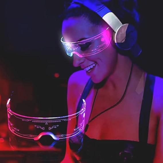 LED Luminous Glasses - 7 Colors, Perfect for Parties, Cosplay, and Halloween - Haeska