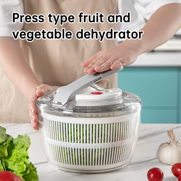 Multifunctional 3-in-1 Kitchen Fruit and Vegetable Dryer - Large Manual Lettuce Salad Spinner with Lid - Haeska