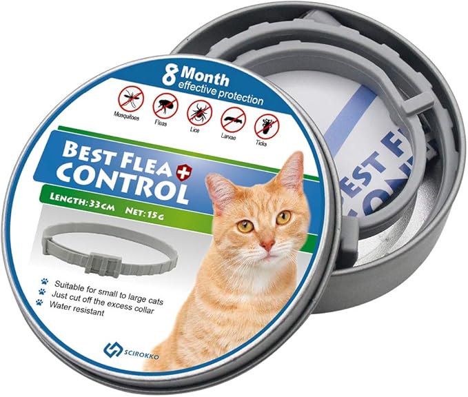 Adjustable Pet Anti-Insect Collar for Dogs and Cats - Flea, Tick, and Lice Protection - 8 Months - Haeska