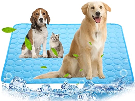 Dog Cooling Mat - Summer Breathable Pet Bed, Washable Ice Silk Pad for Small to Large Dogs and Cats - Haeska