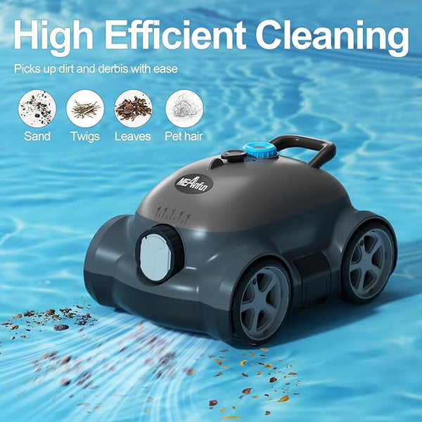 2024 Cordless Robotic Pool Vacuum Cleaner - 150 Min Runtime, 2152 Sq. Ft. Coverage - Haeska