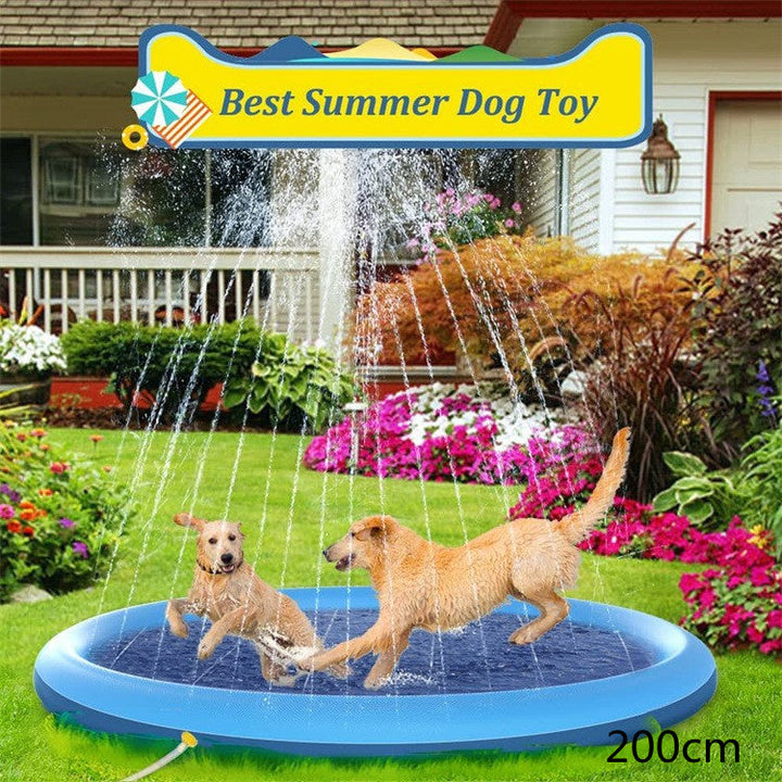 Non-Slip Splash Pad For Kids And Pet Dog Pool Summer Outdoor Water Toys Fun Backyard Fountain Play Mat - Haeska