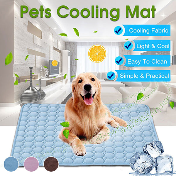 Dog Cooling Mat - Summer Breathable Pet Bed, Washable Ice Silk Pad for Small to Large Dogs and Cats - Haeska