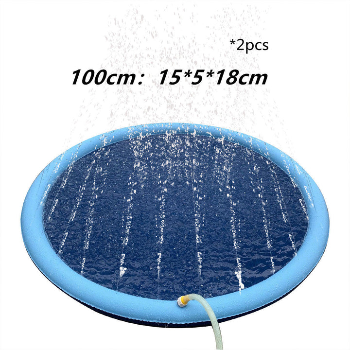 Non-Slip Splash Pad For Kids And Pet Dog Pool Summer Outdoor Water Toys Fun Backyard Fountain Play Mat - Haeska