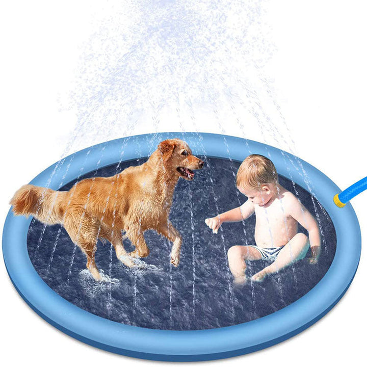 Non-Slip Splash Pad For Kids And Pet Dog Pool Summer Outdoor Water Toys Fun Backyard Fountain Play Mat - Haeska