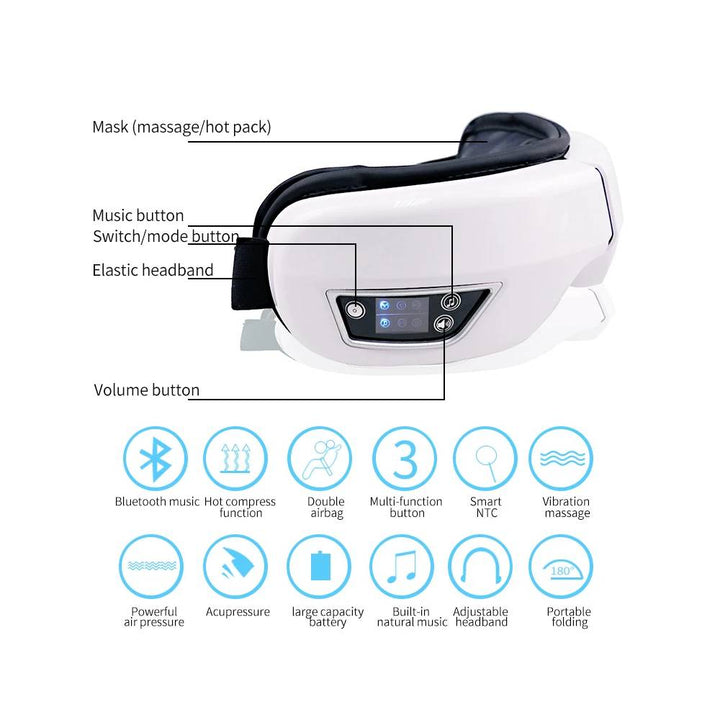 Eye Massager Vibration Therapy With Bluetooth - Haeska