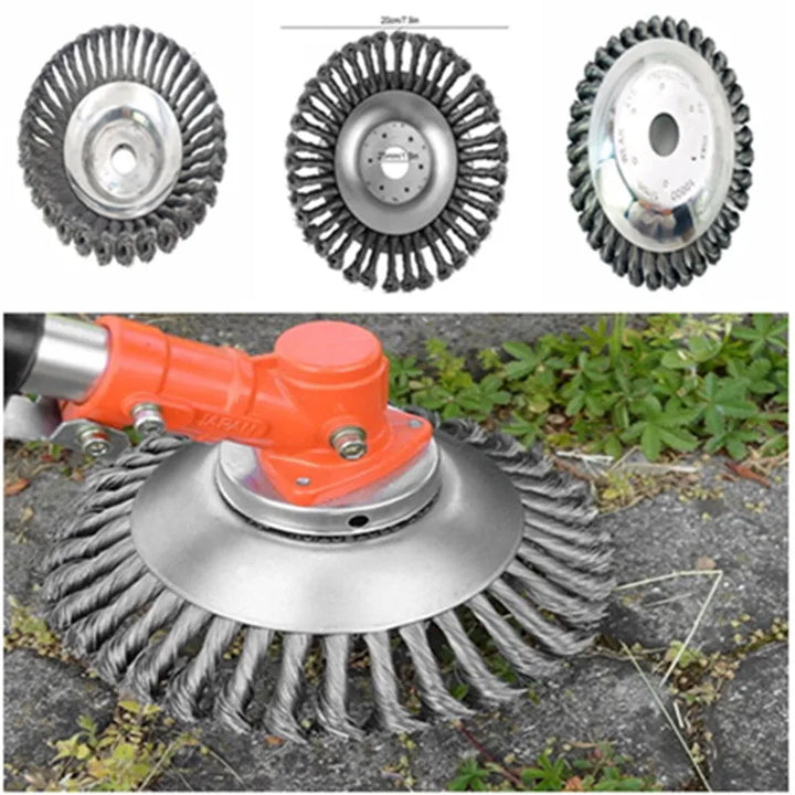 Steel Wire Trimmer Head - Grass Brush Cutter & Dust Removal Weeding Plate for Lawnmower - Haeska