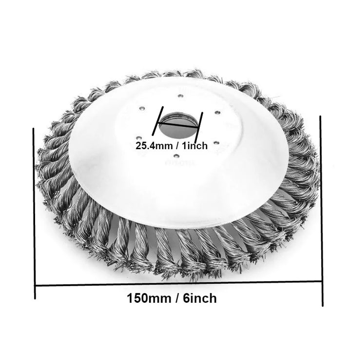 Steel Wire Trimmer Head - Grass Brush Cutter & Dust Removal Weeding Plate for Lawnmower - Haeska