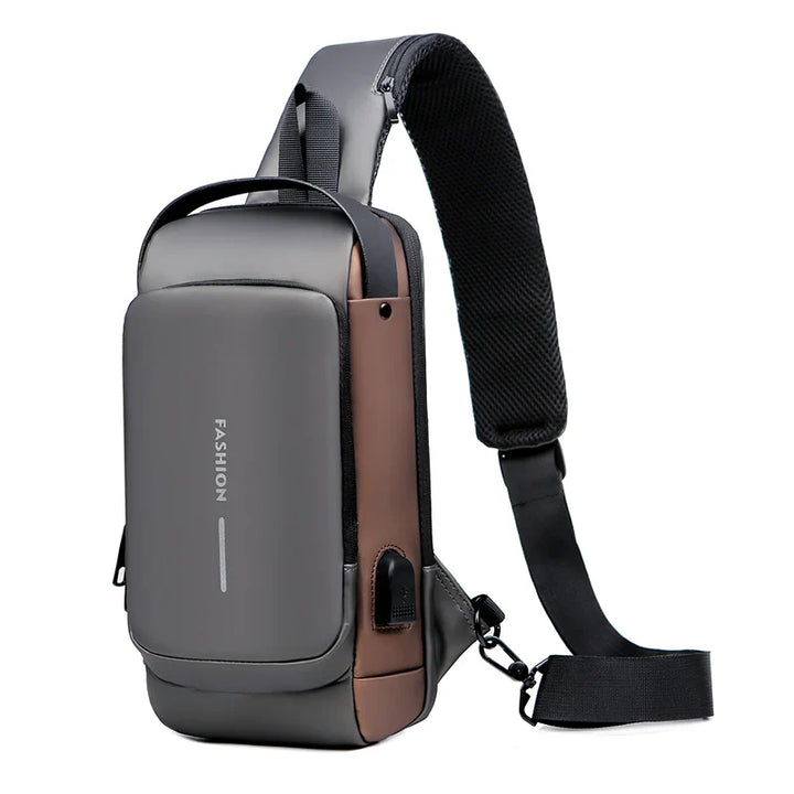 Men's Crossbody Chest Bag-Anti-Theft Bag USB - Haeska