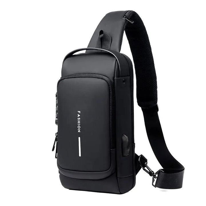 Men's Crossbody Chest Bag-Anti-Theft Bag USB - Haeska