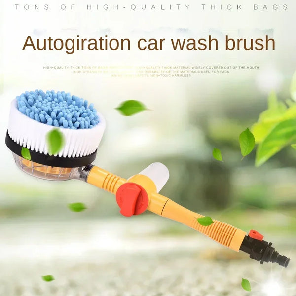 1Set Automatic Car Foam Brush Wash Professional Spray Foam Rotating Brush Portable Auto Clean Tools Wash Switch Water Flow