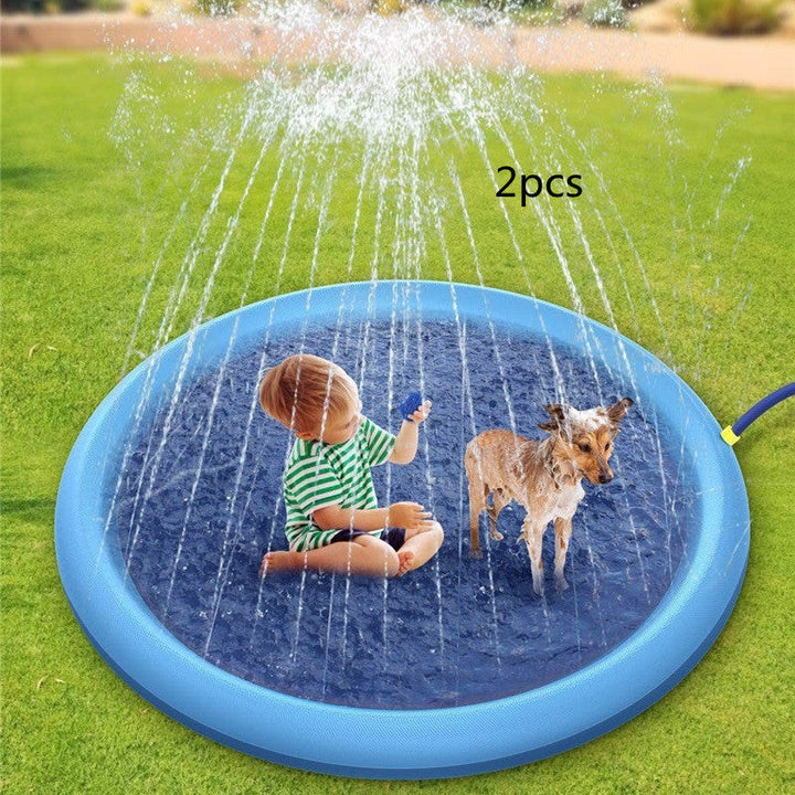 Non-Slip Splash Pad For Kids And Pet Dog Pool Summer Outdoor Water Toys Fun Backyard Fountain Play Mat - Haeska