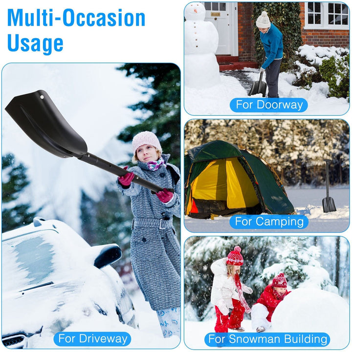 Aluminum Snow Shovel Portable Lightweight Camping Garden Beach Shovel - Haeska