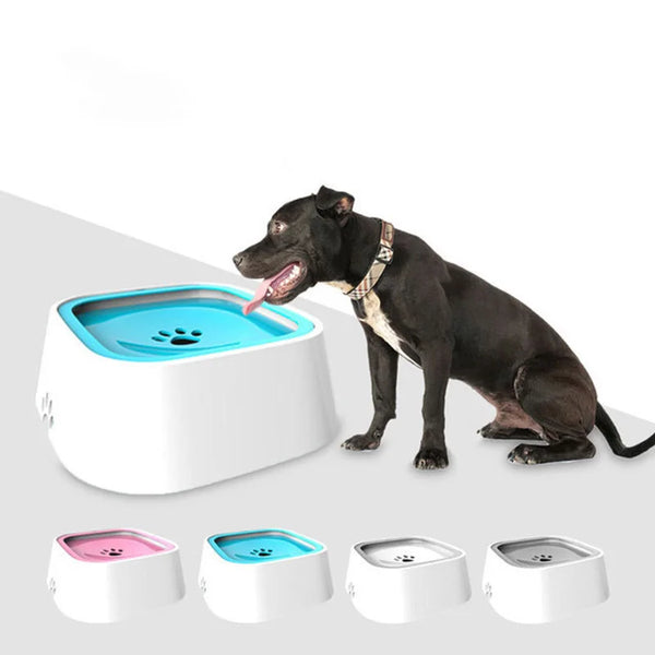 1.5L Floating Dog Water Bowl - Dry Mouth, Slow Anti-Overflow Design - Haeska