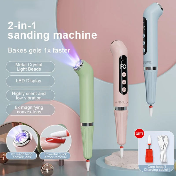 2 In 1 Grinding And Manicure Tool With Led Light