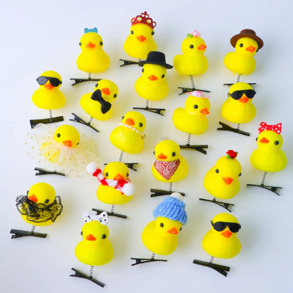 10 Pcs Cute and Adorable Duck Hair Clips Set - Haeska